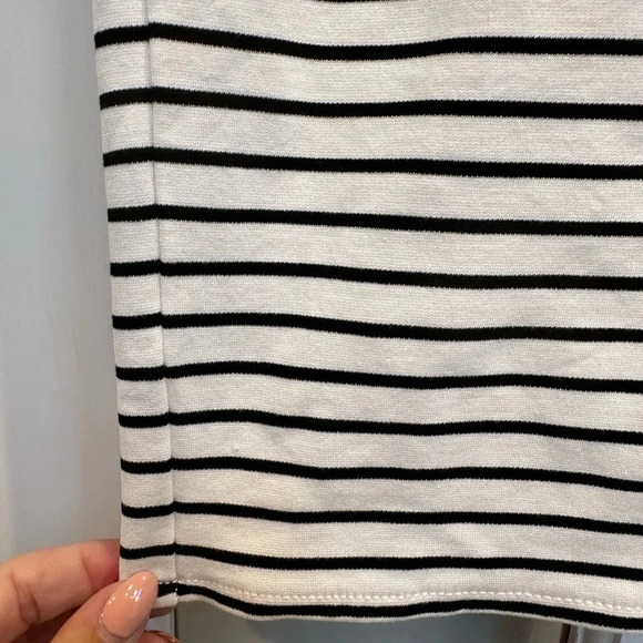 Worthington Black White Stretchy Stripe Ponte Pencil Skirt Women’s Size Medium M - Picture 5 of 9